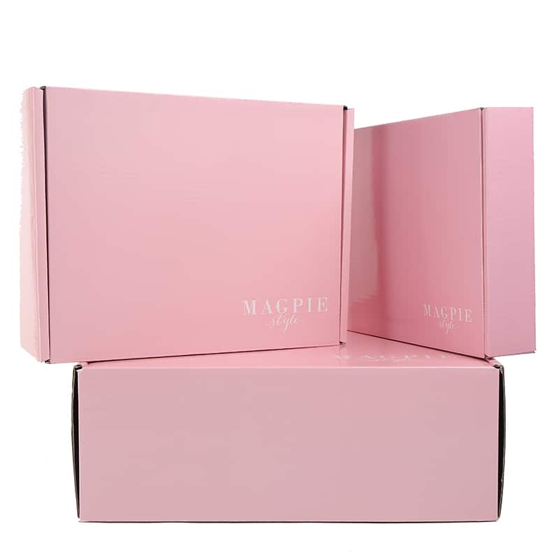 pink packaging boxes