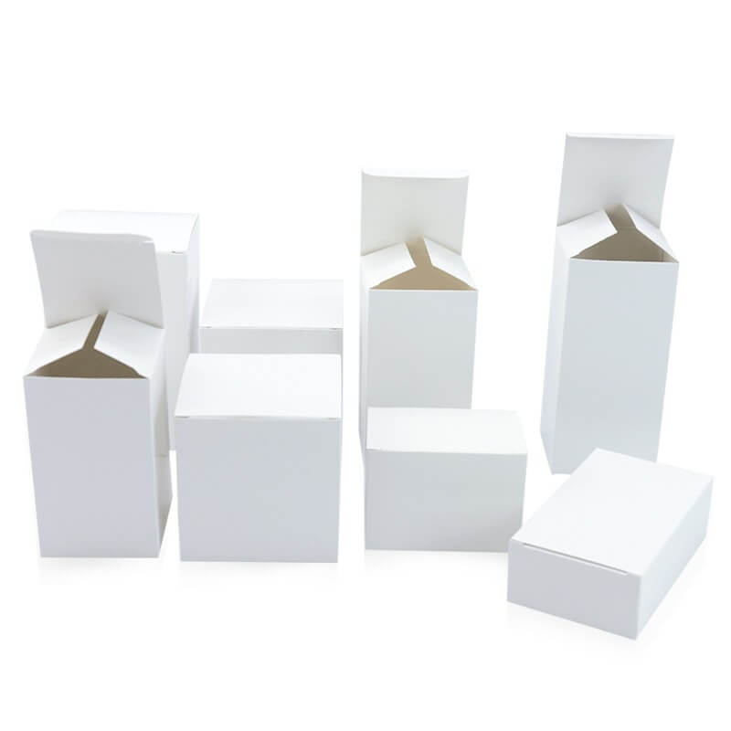 white cardboard gift boxes